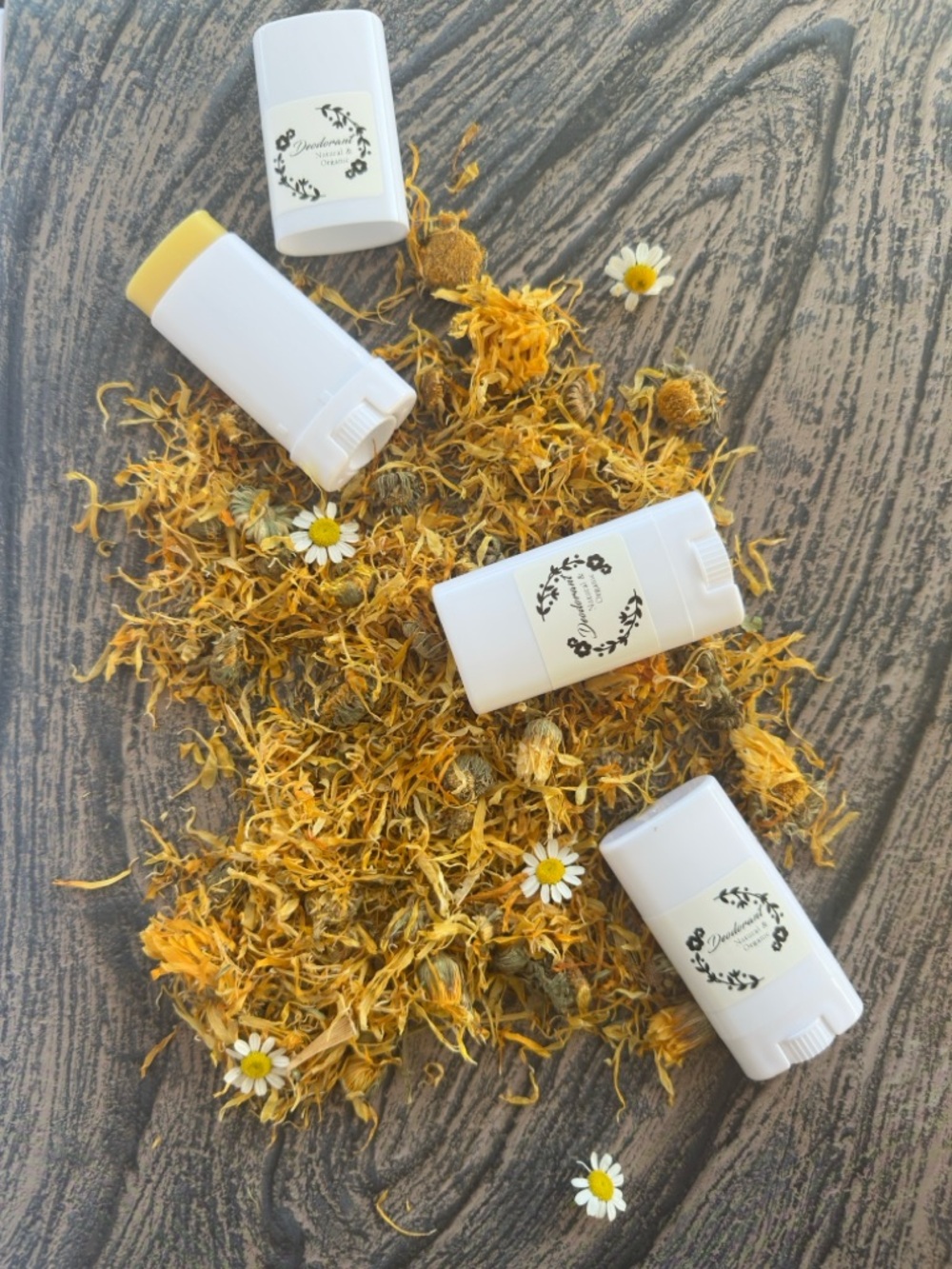 Natural Organic Deodorant Stick - White & Yellow - Picture 2 of 2